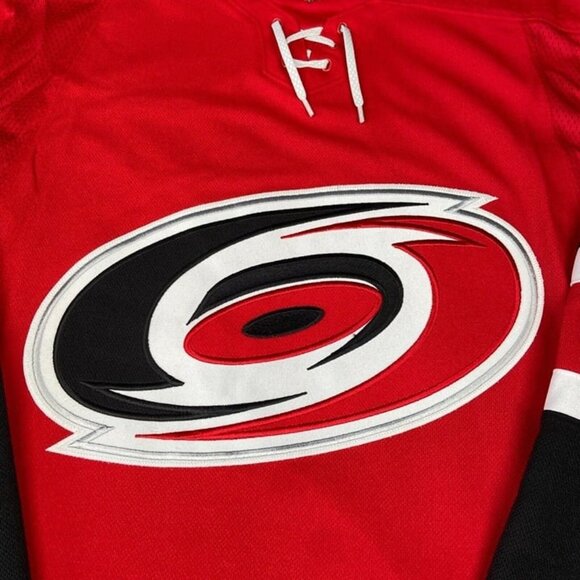 Adidas Carolina Hurricanes NHL Authentic Climalite Hockey Jersey Size 46 Men Red - Picture 4 of 7